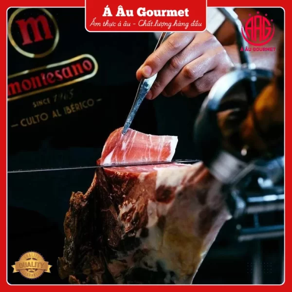 Đùi heo muối Iberico Cebo Montesano có xương 24 tháng KG đùi trước
