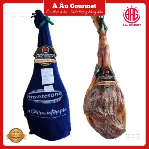 Đùi heo trắng muối Serrano Montesano có xương 18 tháng KG đùi sau