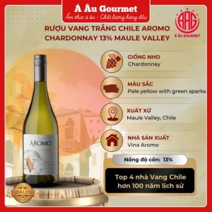 Rượu vang trắng Chile Aromo Chardonnay 13% Maule Valley 2017