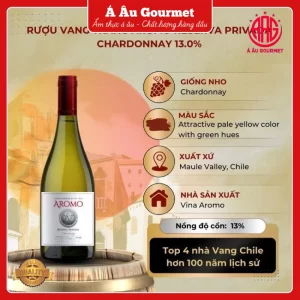 Rượu vang trắng Chile Aromo Reserva Privada Chardonnay 13.0% Maule Valley 2016