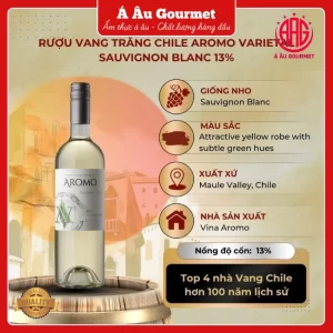 Rượu vang trắng Chile Aromo Varietal Sauvignon Blanc 13%