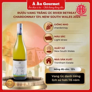 Rượu vang trắng Úc River Retreat Chardonnay 13% New South Wales 2024