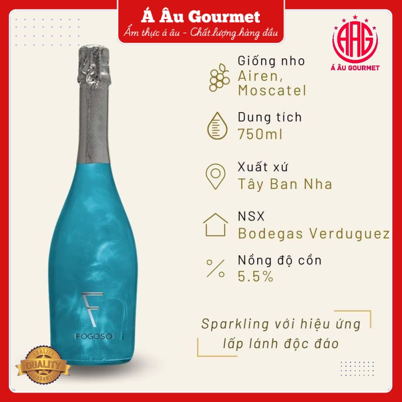Sparkling Fogoso Azul 750ml 5.5%