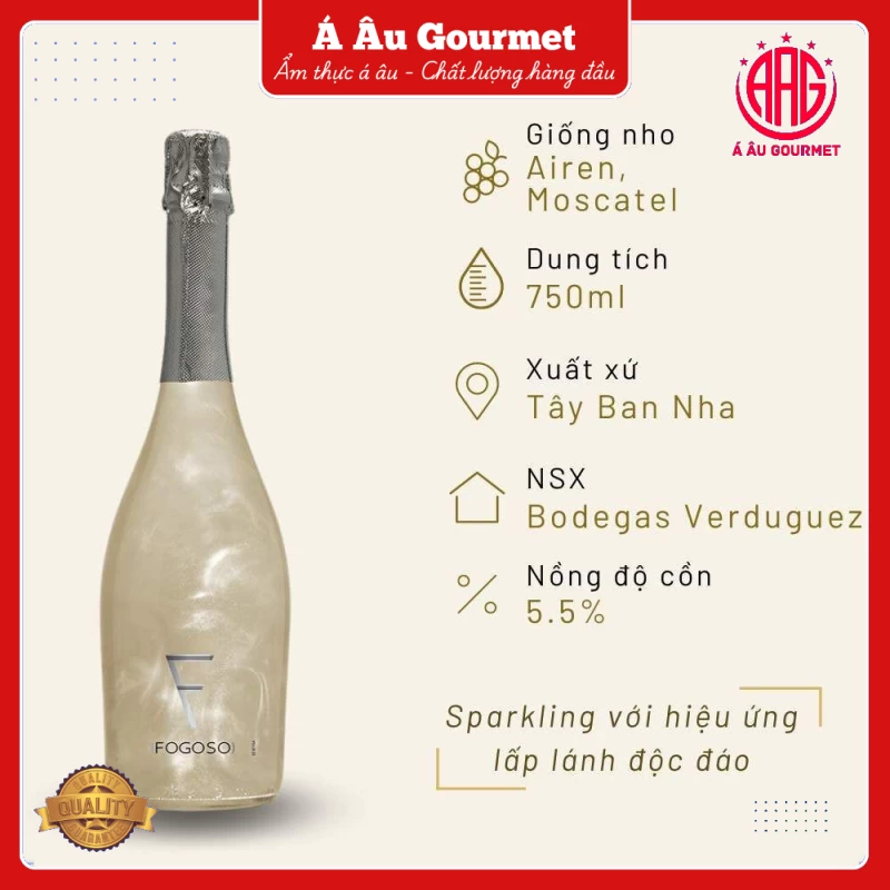 Sparkling Fogoso Plata 750ml 5.5%